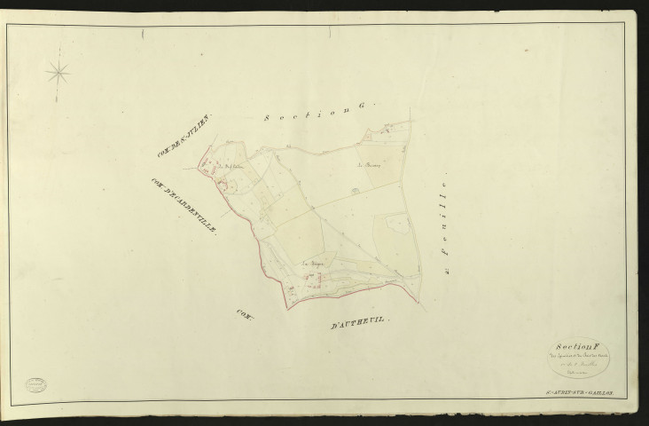 Saint-Aubin-sur-Gaillon. Section F _ des Epinières et du Bois des noct _ 1re de 2 Feuilles