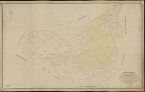 Chéronvilliers. Tableau d'assemblage _ du Plan Parcellaire de la Commune de Chéronvilliers _ Canton de Rugles - Evreux - Eure. _ Terminé sur le Terrain le 16 Mars 1835, sous l'administration de M. A Passy, Préfet _ M. Pétachet, Maire _ et sous la Direction de M. Marel, Directeur des Contributions directes _ M. Lefébure, Géomètre en Chef. _ Par M. Pizier, Géomètre de 1re classe.