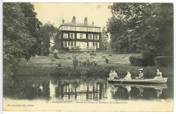 Nonancourt. Bords de l'Avre et Château de la Morinière.