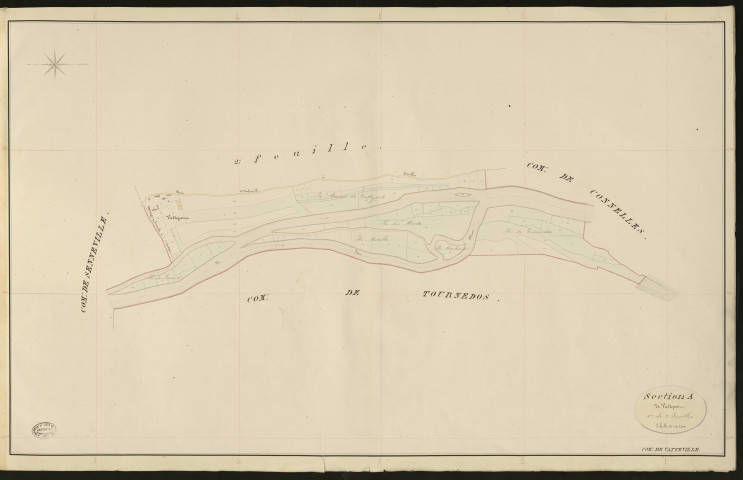 Vatteville. Section A _ de Vatteport _ 1er de 2 Feuilles