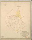 Sainte-Croix-sur-Aizier. Tableau d'assemblage _ du Plan Parcellaire de la Commune de Ste Croix-sur-Aizier _ Canton de Quillebeuf - Pontaudemer - Eure. _ Terminé sur le Terrain en 1824, sous l'administration de M. de Chambaudoin, Préfet _ M. Maquais, Maire _ sous la Direction de M.Aubelin, Directeur des Contributions directes _ M. Hautier, Géomètre en Chef. _ Par M. Gérard, Géomètre de 1re classe.