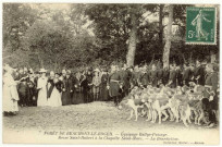 Beaumont-le-Roger. Forêt de Beaumont-le-Roger- Equipage Rallye-Puisaye- Messe St Hubert à la Chapelle St Marc- La Bénédiction.