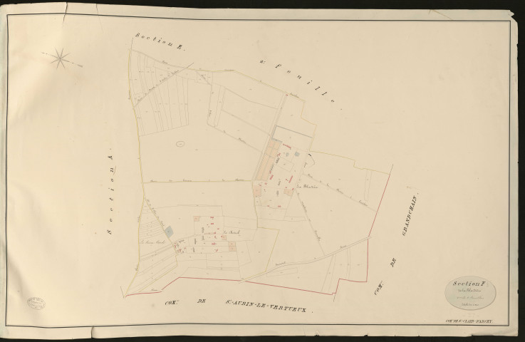 Saint-Clair-d'Arcey. Section F _ de la Blardière _ 1re de 2 Feuilles