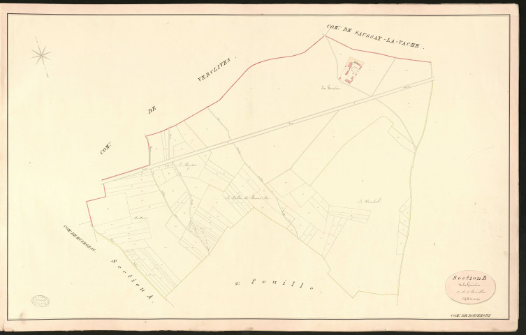 Boisemont. Section B _ de la heunière _ 1re de 2 Feuilles