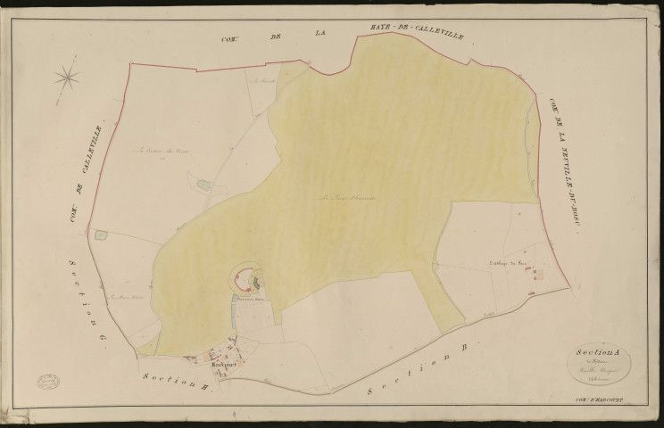 Harcourt. Section A _ du Château _ Feuille Unique
