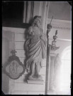 Église de Morainville-Jouveaux (Eure), statue d'un saint.