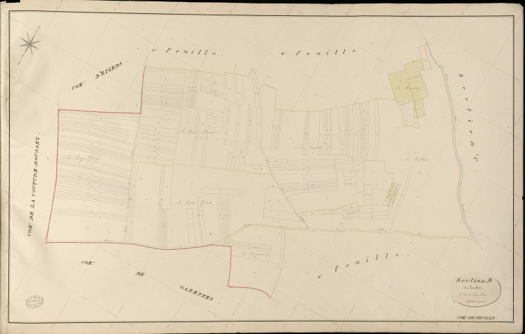 Neuilly. Section D _ des Souchets _ 3e de 4 Feuilles