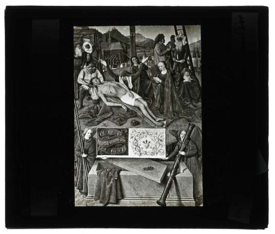 Tableau de Jean Fouquet « Christ mort sur les genoux de Marie ».
