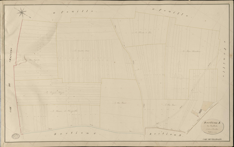 Villegats. Section A _ des Rouillards _ 1re de 4 Feuilles