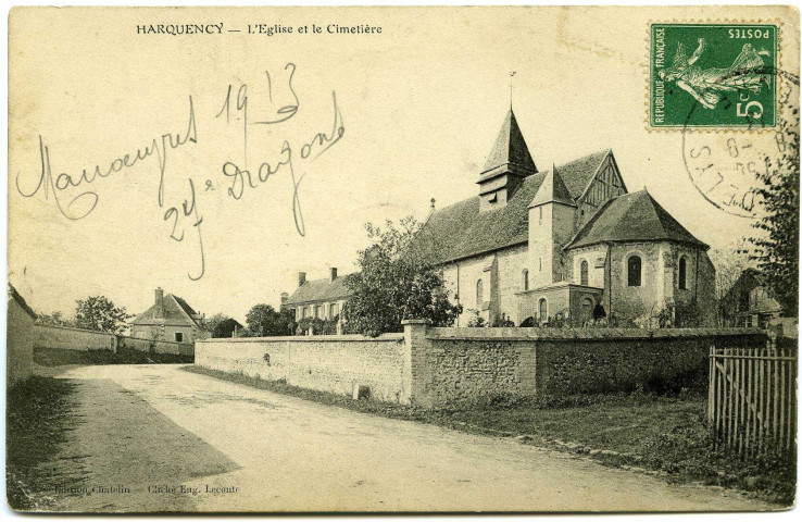 Harquency. L'Eglise et le Cimetière.