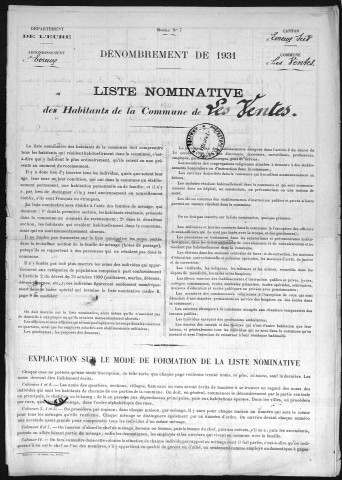 VENTES(LES) 1931