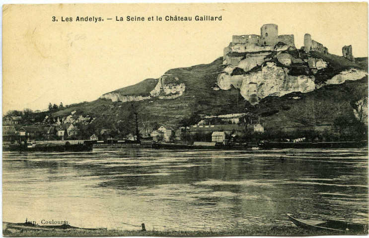 Andelys (Les). La Seine et le Château Gaillard.
