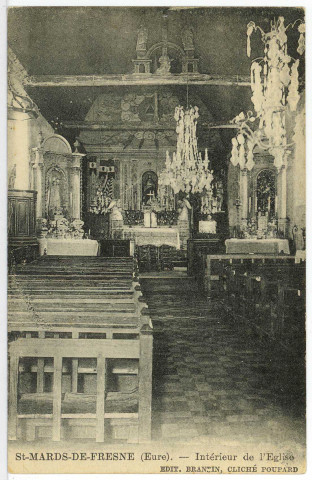 Saint-Mards-de-Fresne. Intérieur de l'Eglise.