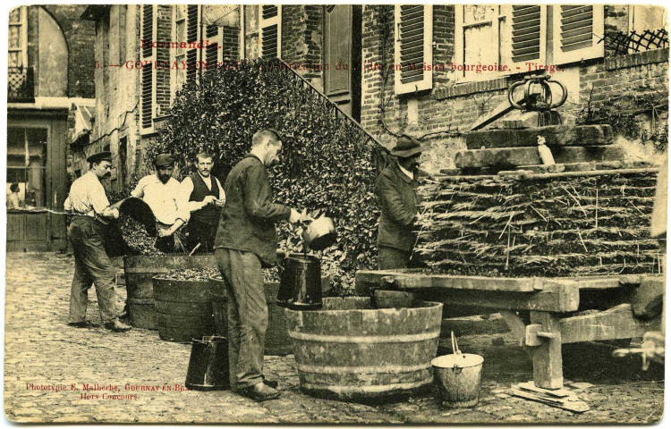 Divers. Normandie. - Fabrication du Cidre en Maison bourgeoise. - Tirage.