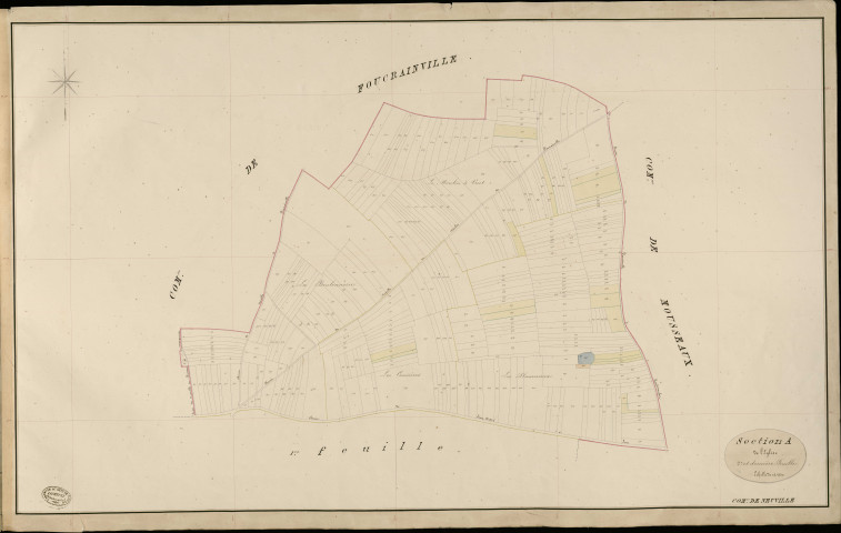 Neuville-près-Saint-André. Section A _ de l'Eglise _ 2e et dernière Feuille