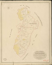 Saint-Ouen-de-Thouberville. Tableau d'assemblage _ du Plan Parcellaire de la Commune de St Ouen-de-Thouberville _ Canton de Routot - Pontaudemer - Eure. _ Terminé sur le Terrain en décembre 1826 , sous l'administration de M.Le Vicomte Raymond Delaitre, Préfet _ sous la Direction de M.Hurtrelle, Directeur des Contributions directes _ M. Hautier, Géomètre en Chef. _ Par M. Chainot, Géomètre de 1re classe.