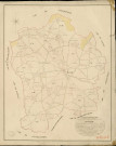 Hauville. Tableau d'assemblage _ du Plan Parcellaire de la Commune de Hauville _ Canton de Routot - Pontaudemer - Eure. _ Terminé sur le Terrain en 1826 , sous l'administration de M.Le Vicomte Raymond Delaitre, Préfet _ M. Sarvalle, Maire _ sous la Direction de M.Hurtrelle, Directeur des Contributions directes _ M. Hautier, Géomètre en Chef. _ Par M. Chainot, Géomètre de 1re classe.