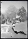 Cimetière sous la neige de Rosay-sur-Lieure (Eure).