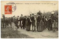 Beaumont-le-Roger. Equipage du Comte de Boisgelin- Les invités après la prise.