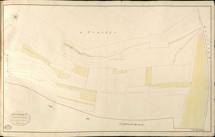 Croisy-sur-Eure. Section C _ de la Côte de la Justice _ 3e et dernière Feuille