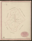 Villers-en-Vexin. Tableau d'assemblage du Plan Parcellaire de la Commune de Villers-en-Vexin. _ Canton d'Etrépagny - Andelys - Eure. _ Terminé sur le terrain le 6 septembre 1849, sous l'administration de M. Vallon, Préfet - M. hébert, Maire et sous la direction de M. Chauveau, Directeur des Contributions directes. _ M. Le Fébure, Géomètre en Chef. _ Par M. Lefebvre Désiré, Géomètre de 1re classe