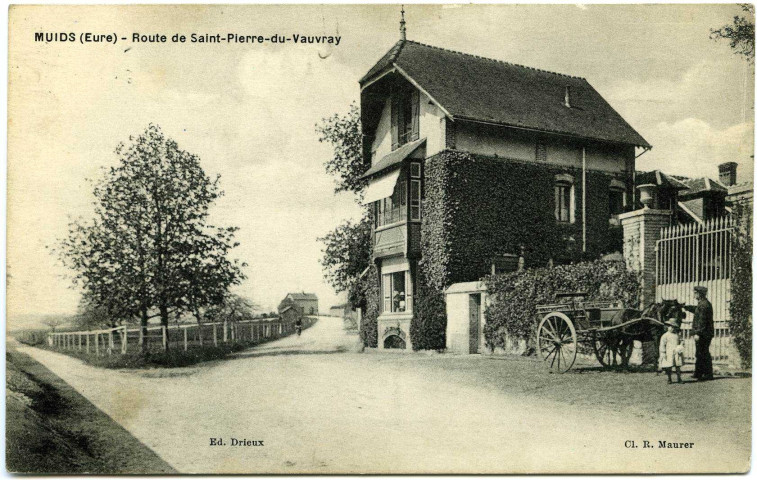 Muids. Route de Saint-Pierre-du-Vauvray.