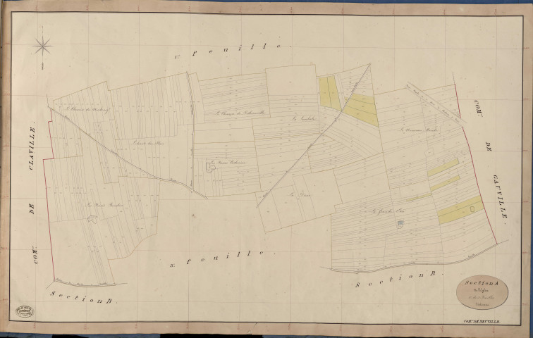 Neuville-près-Claville. Section A _ de l'Eglise _ 2e et dernière Feuille