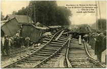 Bernay. Déraillement de l'Express de Cherbourg en Gare de Bernay (10 septembre 1910). - 5. - L'état de la Voie aussitôt après l'accident.