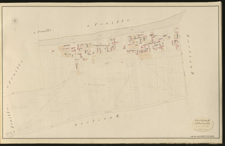 Criquebeuf-sur-Seine. Section A _ de l'Ile de Criquebeuf _ 2e de 5 Feuilles