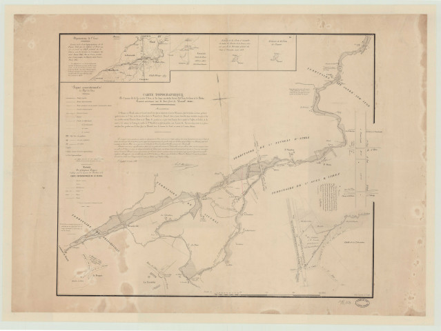 Carte topographique de l'ancien lit de l'Iton