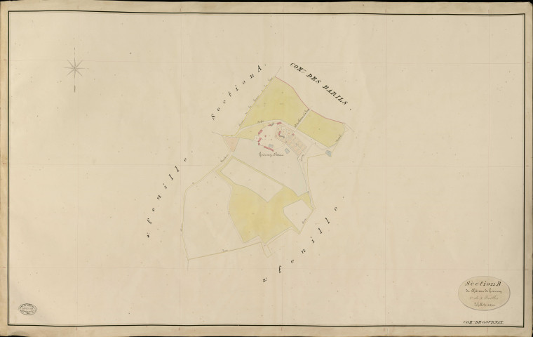 Gournay-le-Guérin. Section B _ du Château de Gournay _ 1re de 4 Feuilles