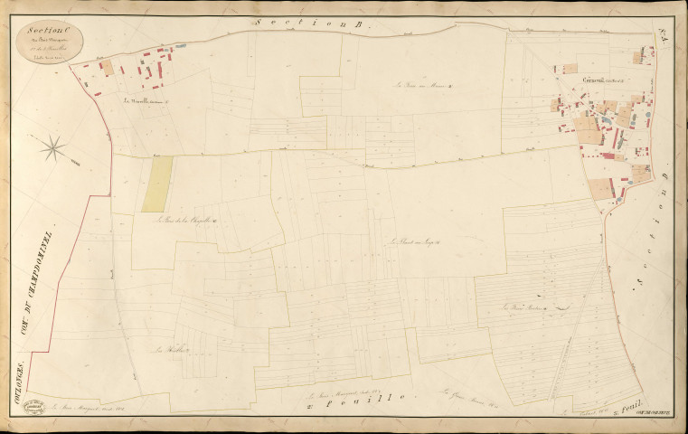 Corneuil. Section C _ du Bois Marquet _ 1re de 3 Feuilles