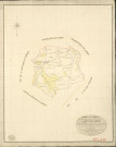 Saint-Benoît-des-Ombres. Tableau d'assemblage _ du Plan Parcellaire de la Commune de St Benoit-des-Ombres _ Canton de St Georges-du-Vièvre - Pontaudemer - Eure. _ Terminé sur le Terrain le 4 Aout 1838 , sous l'administration de M. de Monicault, Préfet _ M. Duclos, Maire _ sous la Direction de M.Garnier, Directeur des Contributions directes _ M. Le Fébure, Géomètre en Chef. _ Par M. Drouet, Géomètre de 1re classe.