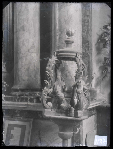 Église de Connelles (Eure), bâton de confrérie.