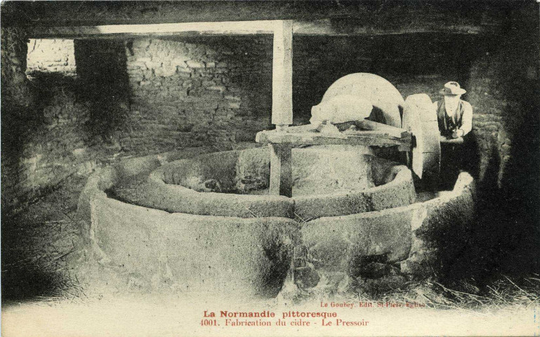 Divers. La Normandie pittoresque. - Fabrication du cidre - Le Pressoir.