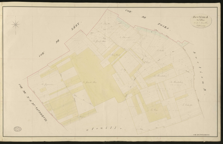 Tournedos-sur-Seine. Section A _ de Sablons _ 1re de 2 Feuilles