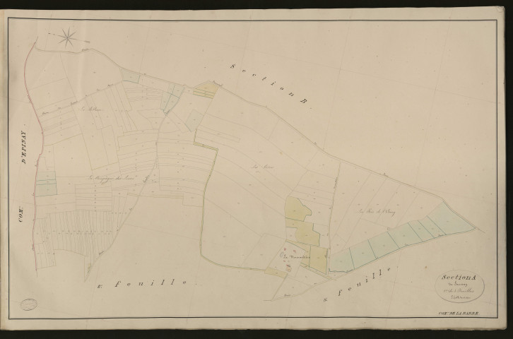 Barre-en-Ouche (La). Section A _ du Saussay _ 1re de 3 Feuilles