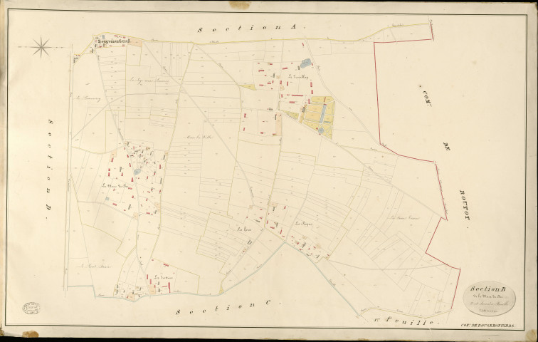 Rougemontiers. Section B _ de la mare du Boc _ 2e et dernière Feuille