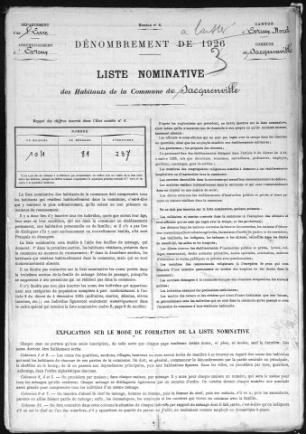 SACQUENVILLE 1926