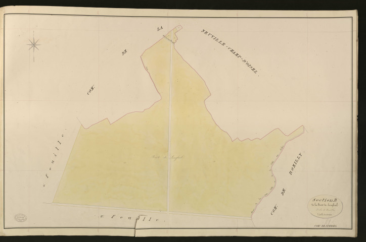 Pitres. Section B _ de la Forêt de Longboel _ 3e de 4 Feuilles