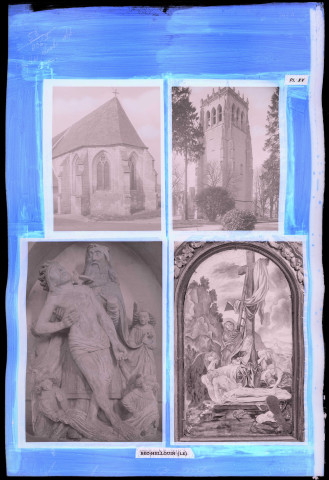 "Églises rurales du département de l'Eure" du chanoine Bonnenfant tome I, planche XV Le Bec-Hellouin (Eure).