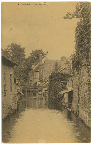 Gisors. Vue sur l'Epte au Tapis Vert.