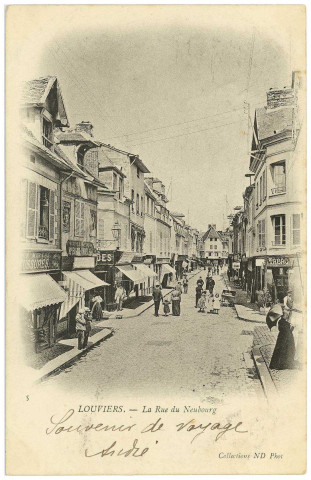 Louviers-Ville. La Rue de Neubourg.