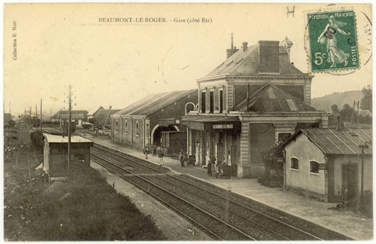 Beaumont-le-Roger. Gare (côté Est).