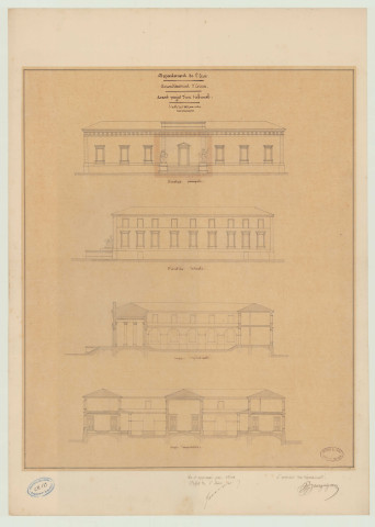 Evreux _Palais de Justice, projet 2. "Avant projet d'un tribunal"