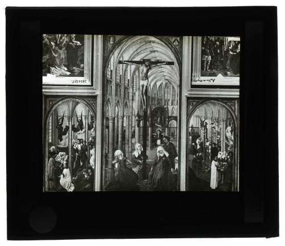 Musée d'Anvers (Belgique), tableau de Rogier Van der Weyden « Triptyque de la Crucifixion ».