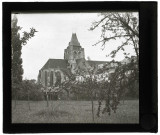 Église Saint-Taurin d'Évreux (Eure), côté nord, vue prise du séminaire.