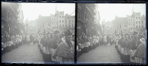 Procession en l'honneur de la béatification de Sainte-Thérèse de Lisieux à Lisieux (Calvados).