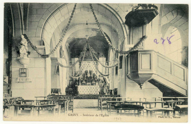 Gasny. Intérieur de l'Eglise.