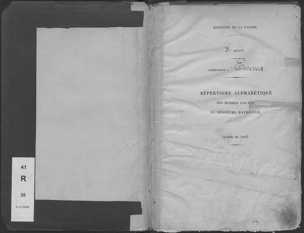 Evreux. Répertoire alphabétique (1885)